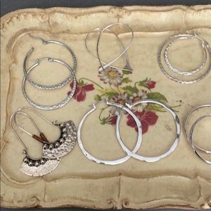 6 sets hoops one pair off size sold togethet